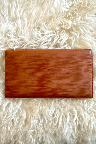 Louis Vuitton Epi Porte Feuille Sarah Leather Long Trifold Wallet - Epi Canelle