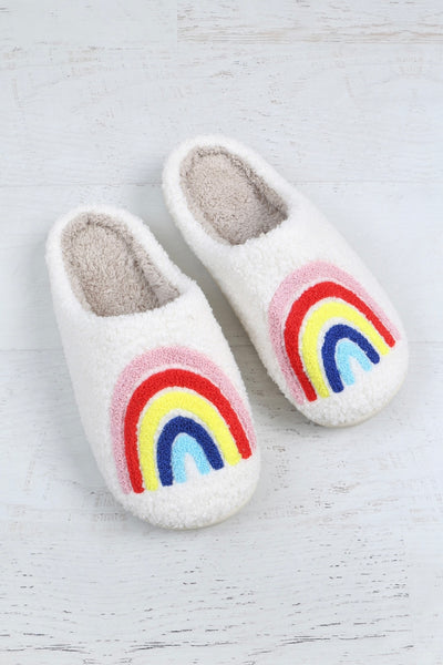 Rainbow Tufted Slippers