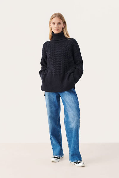 Rennah Cable Knit Turtleneck