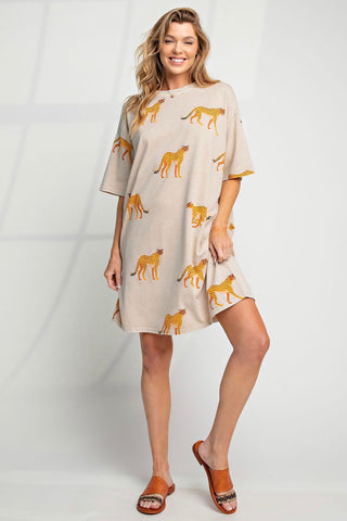 Cheetah Tee Dress