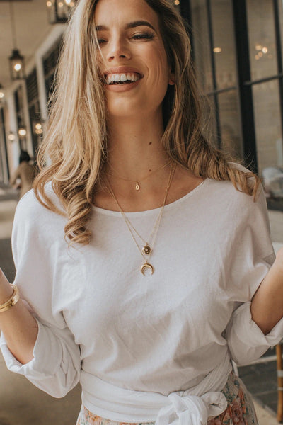 Moon necklace - gold filled