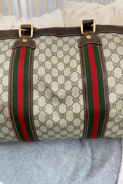 GUCCI Vintage Sherry line Boston travel Bag