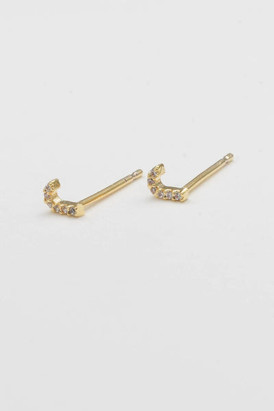 Sparkle Initial Single Stud - gold filled