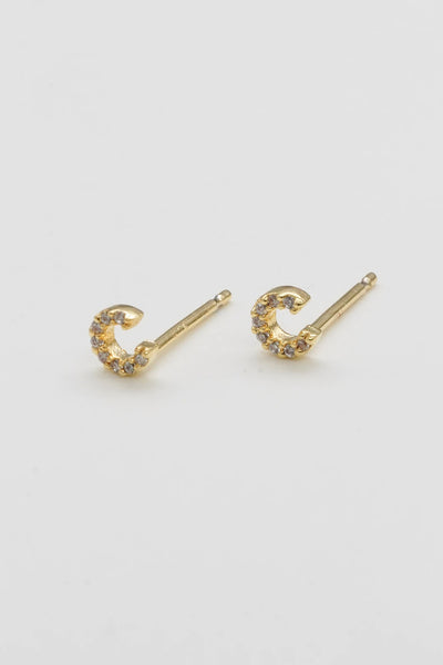 Sparkle Initial Single Stud - gold filled